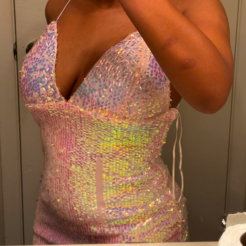 Fashion Nova Maxi Sequence dress, Size Large.